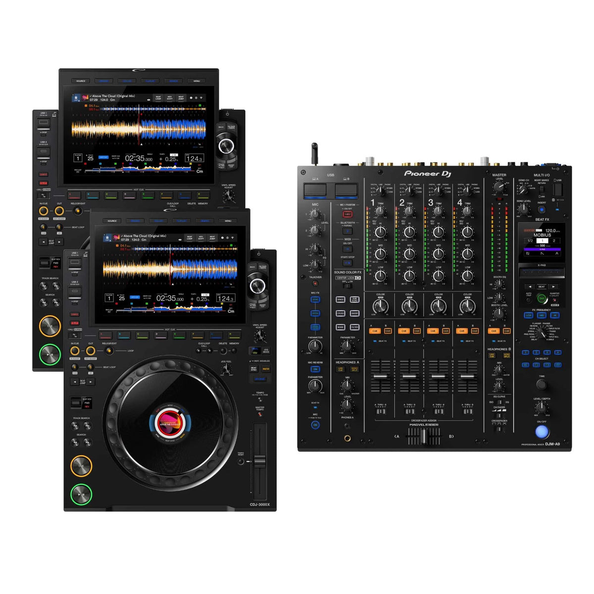 AlphaTheta CDJ-3000X & Pioneer DJM-A9 Package