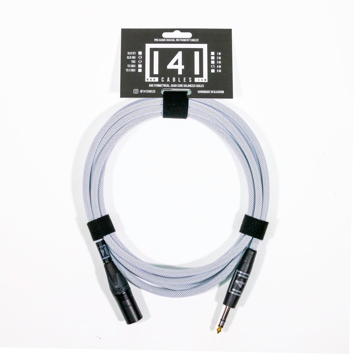 Kirlin 6ft 1/4 TRS Stereo Male To Dual 1/4 TS Mono Male Cable – White (AV-YS06W)