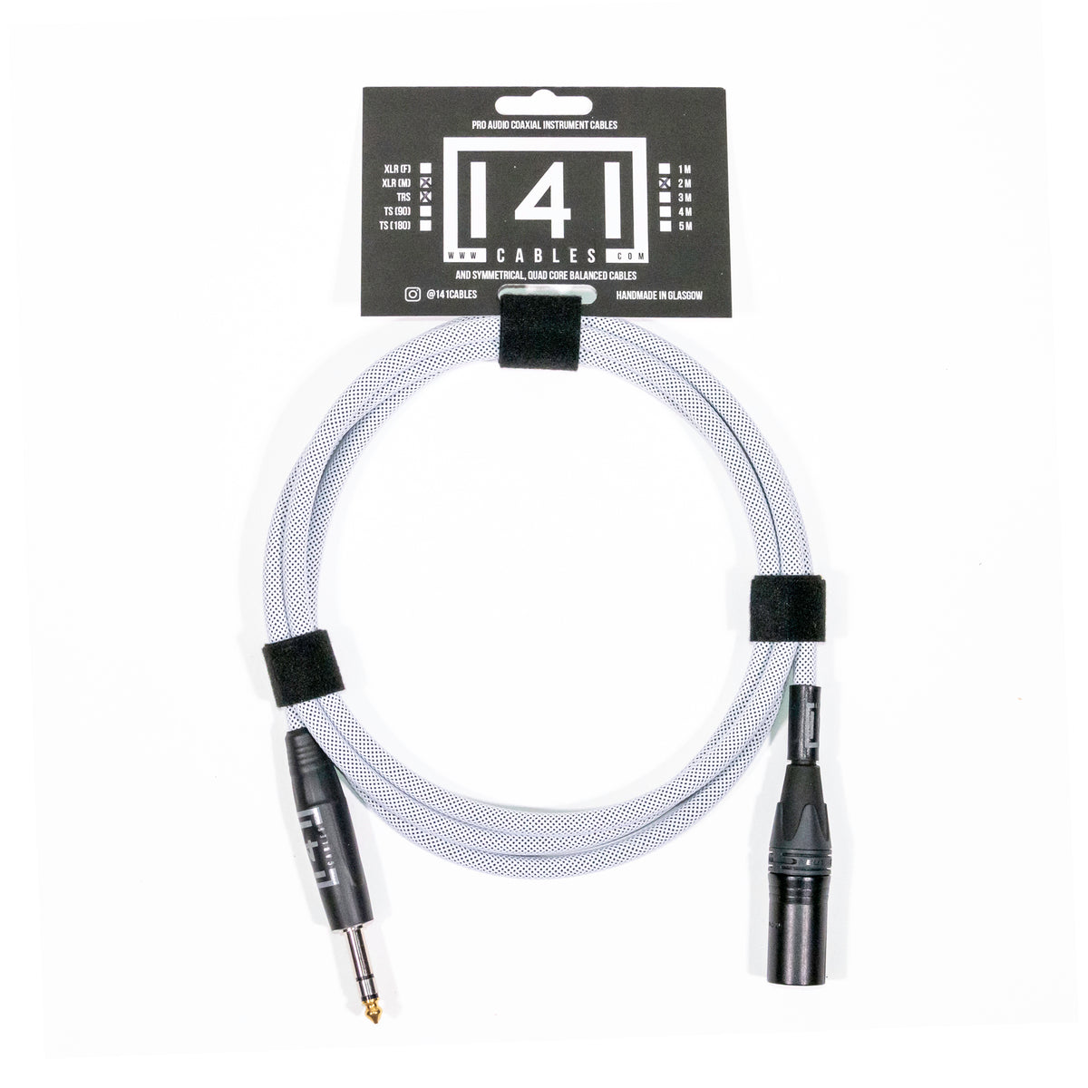 141 Cables XLR (Male) TRS Cable White Rubadub