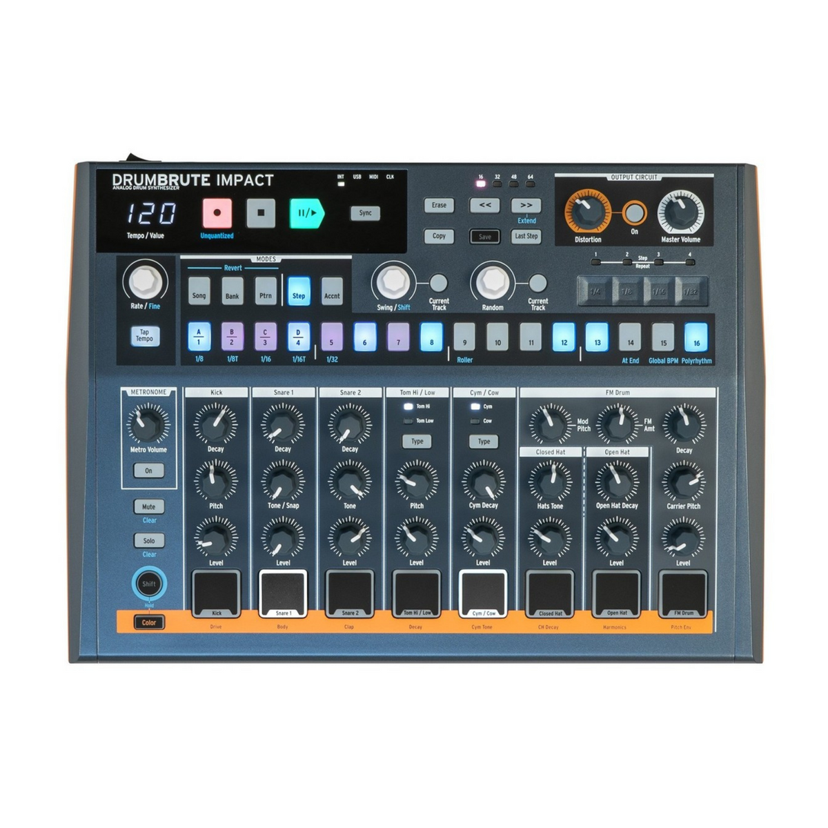 Arturia DRUMBRUTE IMPACT 本体 箱 ドラムマシン Arturia Drumbrute Impact Analog Drum Machine