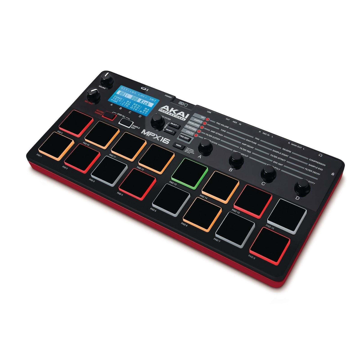 Akai MPX16 Portable MIDI : Sampling Drum Machine