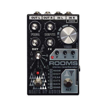 Death By Audio Rooms Stereo Reverb Effects Pedal