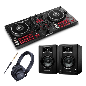 Numark Mixtrack Pro FX / M-Audio BX3 Speakers / Roland RH-5 Headphones