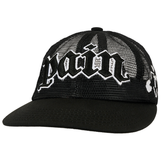 The Trilogy Tapes TTT Pain All-Over Mesh Trucker 6-Panel Cap, Black