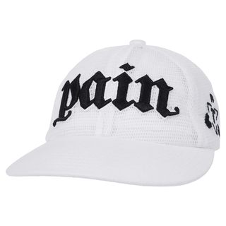 The Trilogy Tapes TTT Pain All-Over Mesh Trucker 6-Panel Cap, White
