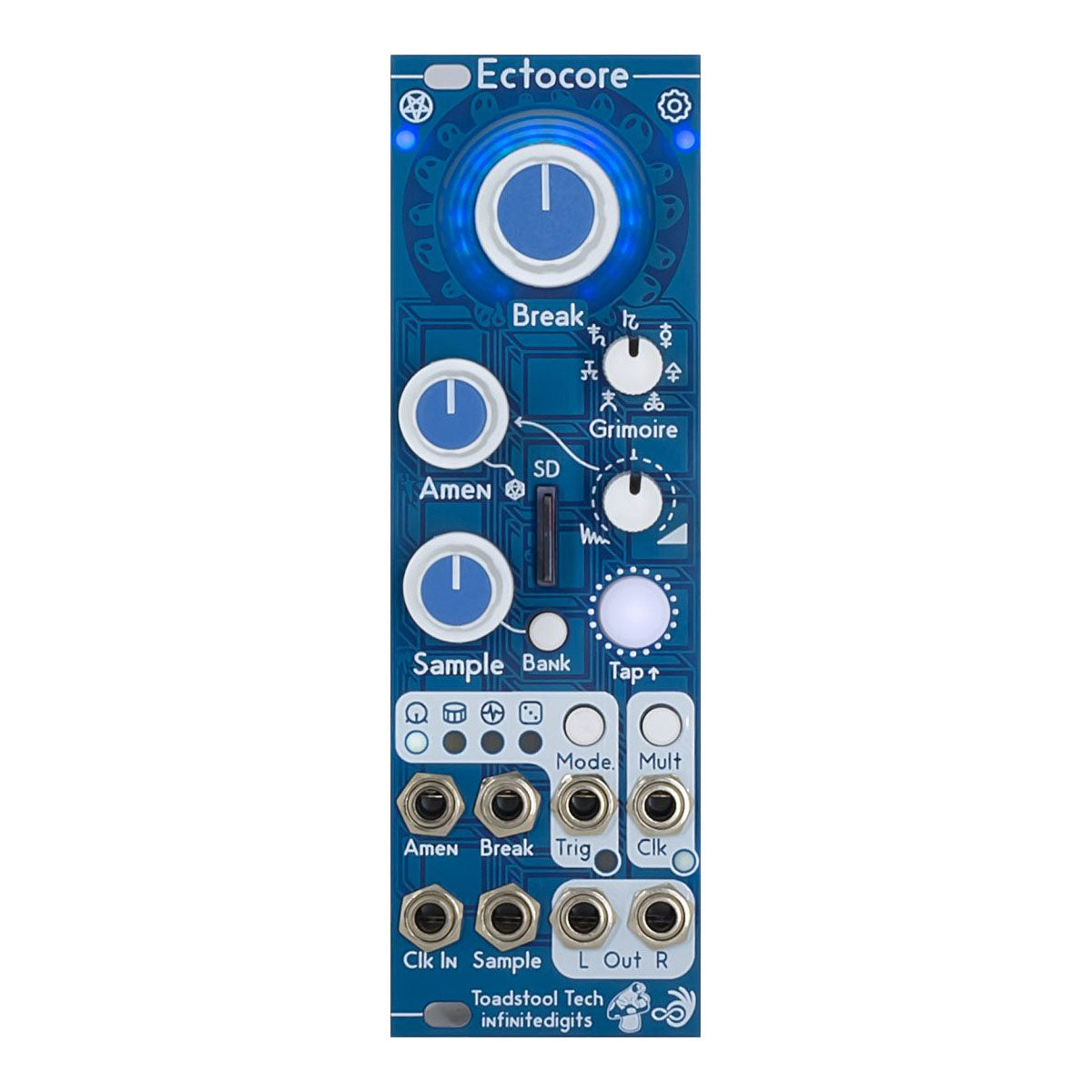 鍵盤楽器 Infinite Digits Toadstool Tech Ectocore Toadstool Tech x Infinite Digits - Ectocore Sample Mangler Module
