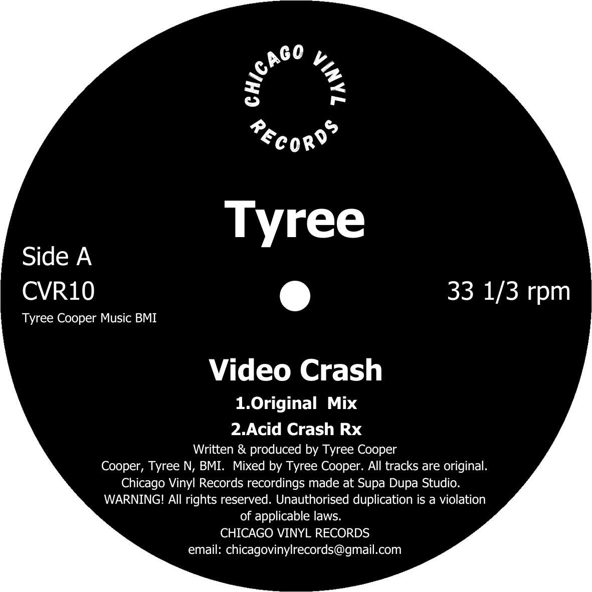 Tyree - Video Crash (Chicago Vinyl Records) – Rubadub