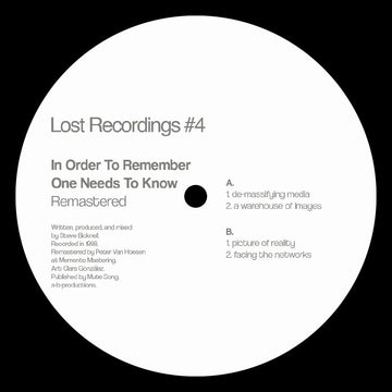 Lost recordings # 4 [In Order To Remember One Needs To Know - Remastered]