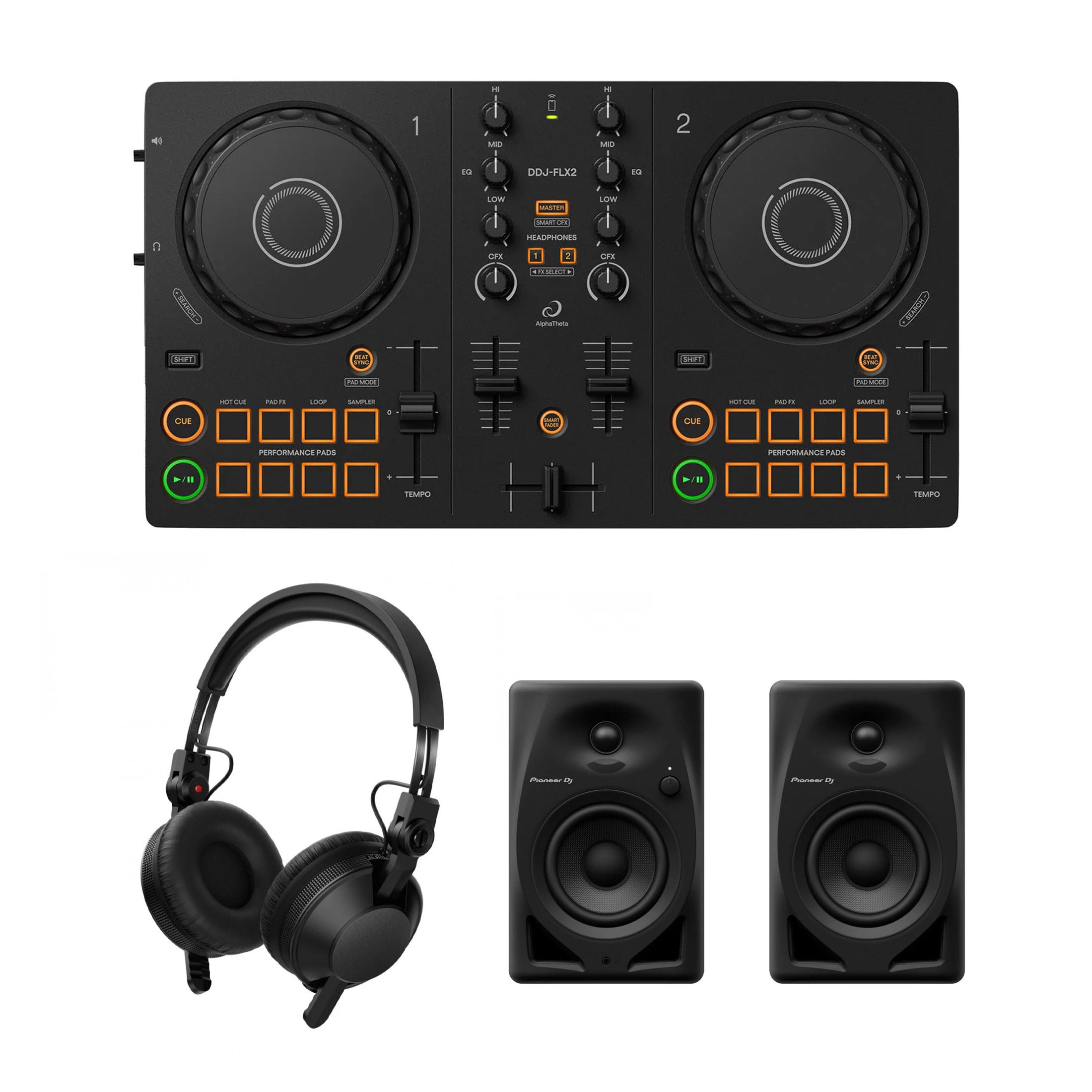 Starter DJ Bundle - DJ Controller, Speakers & Headphones Starter DJ Bundle - DJ Controller, Speakers & Headphones