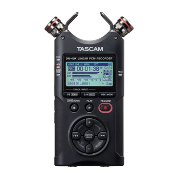 Tascam DR-40X Portable Four-Track Digital Audio Recorder and USB Audio Interface