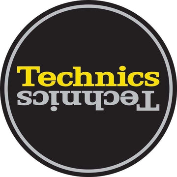 Technics Slipmat Duplex 4 Silver/Yellow Mirror on Black