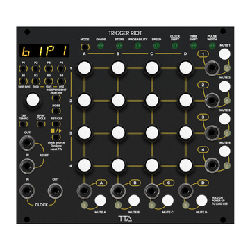 TipTop Audio Trigger Riot Sequencer Eurorack Module (Black)